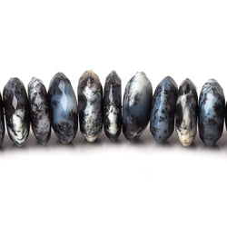 8-13mm Dendritic Opal German Faceted Rondelles 16 inch 92 beads (ONLINE ORDER ONLY)