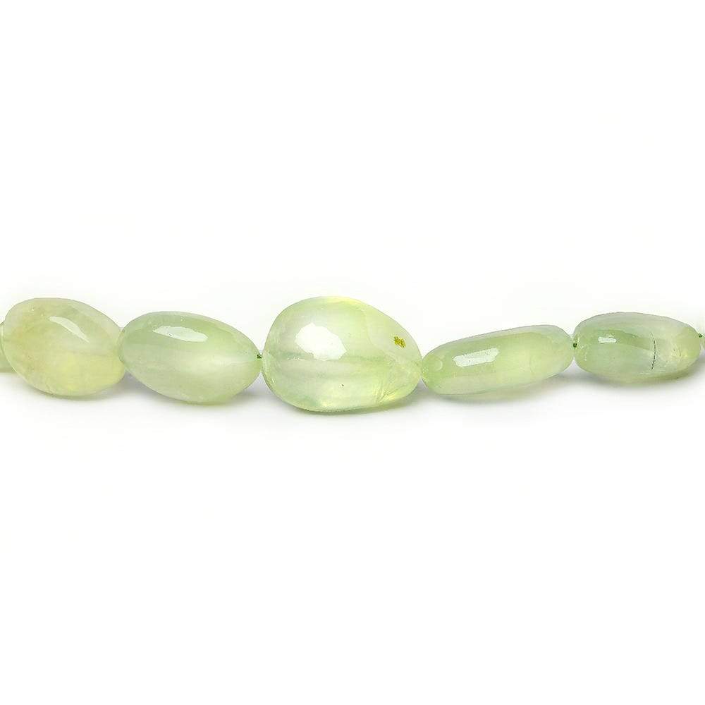 8-13mm Prehnite Beads Straight Drill Plain Nuggets 14.5 inch 39 pcs (ONLINE ORDER ONLY)