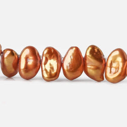 8-13mm Pumpkin Orange Keshi Top Drilled Freshwater Pearls 15.5 inch 75 Beads (ONLINE ORDER ONLY)