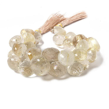 8-13mm Rutilated Quartz Beads Candy Kiss Briolette 7 inch 36 pieces (ONLINE ORDER ONLY)