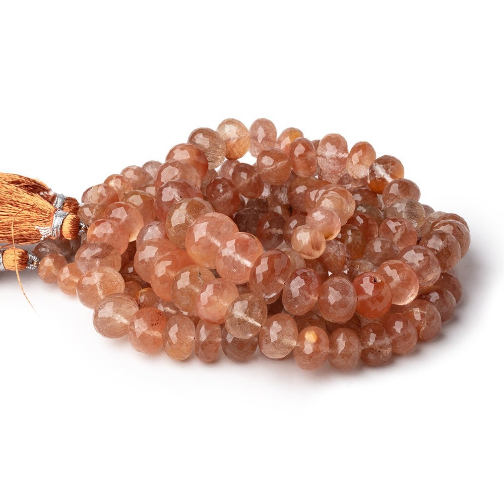 8-13mm Rutilated Quartz Faceted Rondelle Beads 16 inch 55 pieces (ONLINE ORDER ONLY)