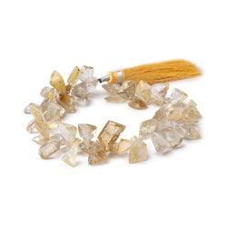 8-13mm Rutilated Quartz Pavilion Faceted Fancy beads 8 inch 56 pieces AA (ONLINE ORDER ONLY)