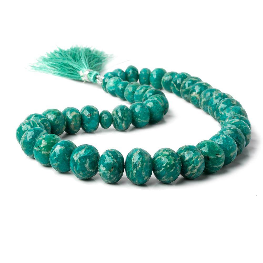 8-14mm Amazonite faceted rondelle beads 14 inch 42 pieces (ONLINE ORDER ONLY)