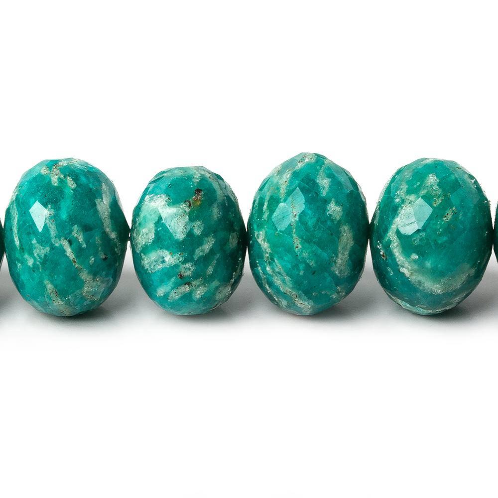 8-14mm Amazonite faceted rondelle beads 14 inch 42 pieces (ONLINE ORDER ONLY)