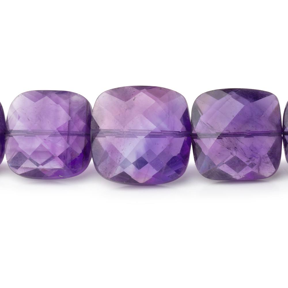 8-14mm Amethyst Faceted Cushion Beads 16 inch 35 pieces (ONLINE ORDER ONLY)