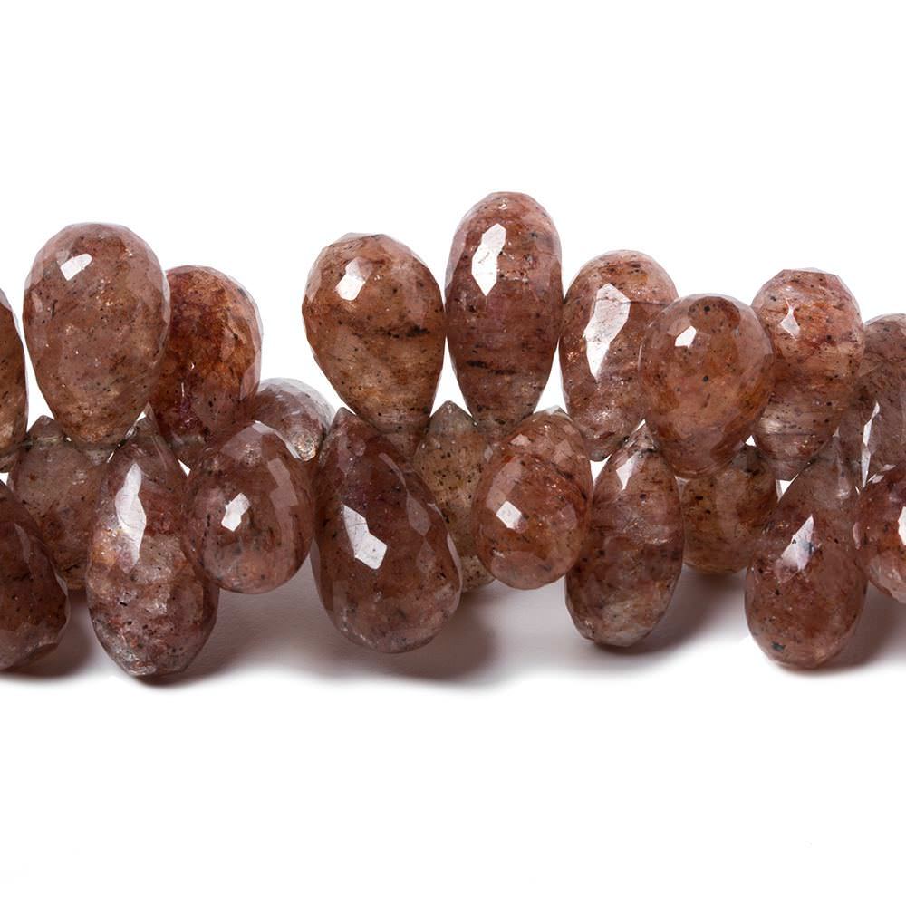 8-14mm Ferrous Quartz Faceted Tear Drop Beads 7.75 inch 72 pieces (ONLINE ORDER ONLY)