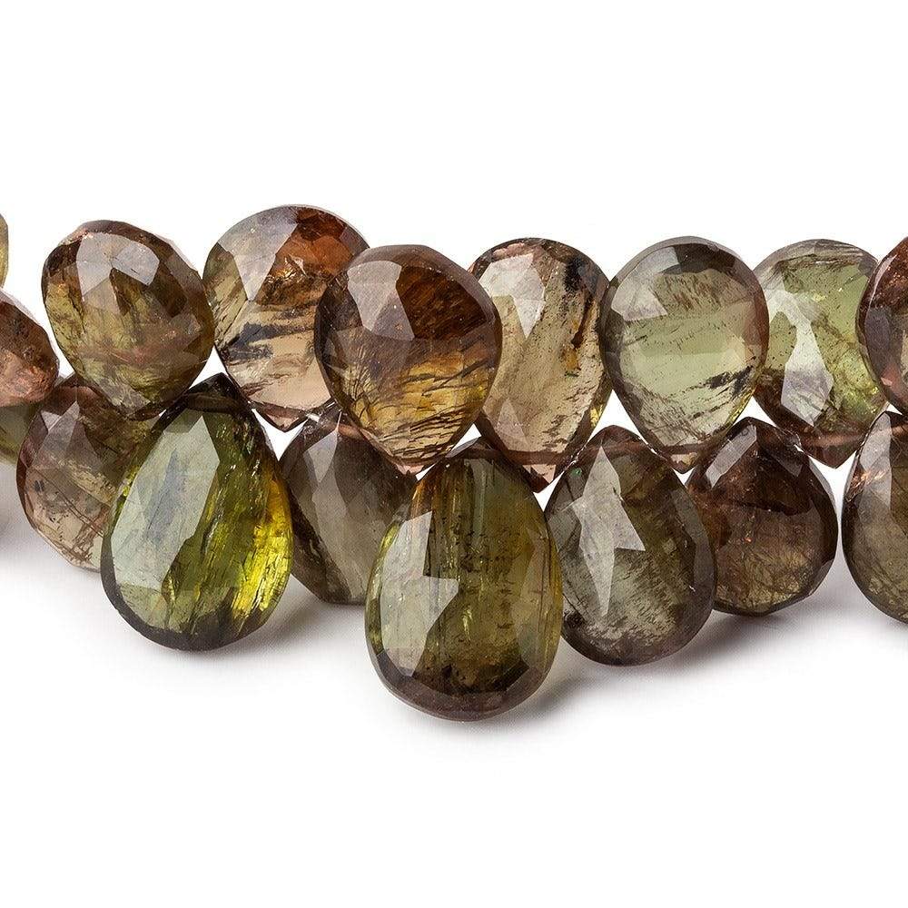 8-15mm Andalusite Faceted Pear Briolette Beads 7.5 inch 60 pieces (ONLINE ORDER ONLY)