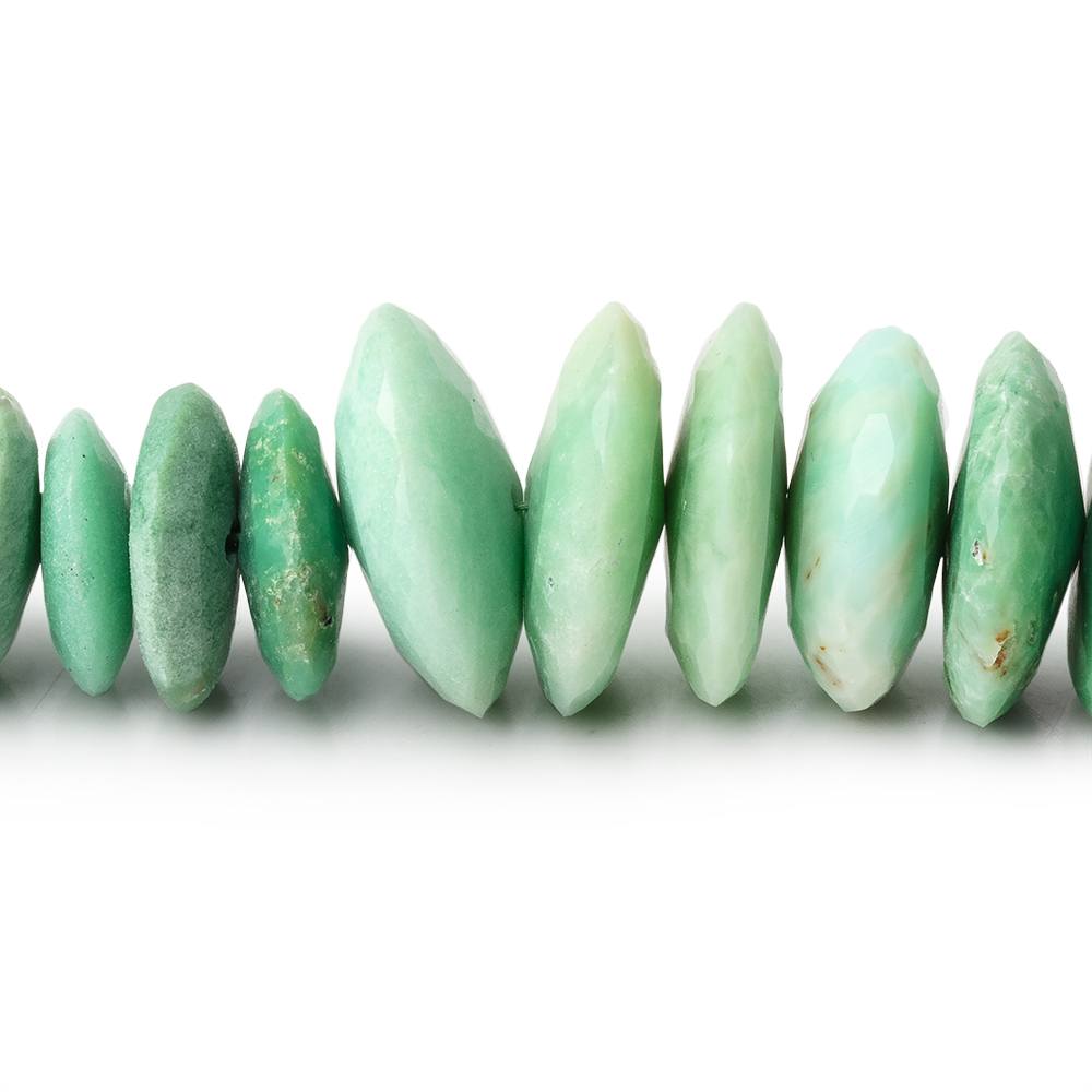 8-15mm Chrysoprase German Faceted Rondelle Beads 16 inch 114 pieces (ONLINE ORDER ONLY)
