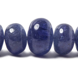 8-15mm Tanzanite Beads Plain Rondelle, AA Grade 15.25 inch 55 pieces (ONLINE ORDER ONLY)