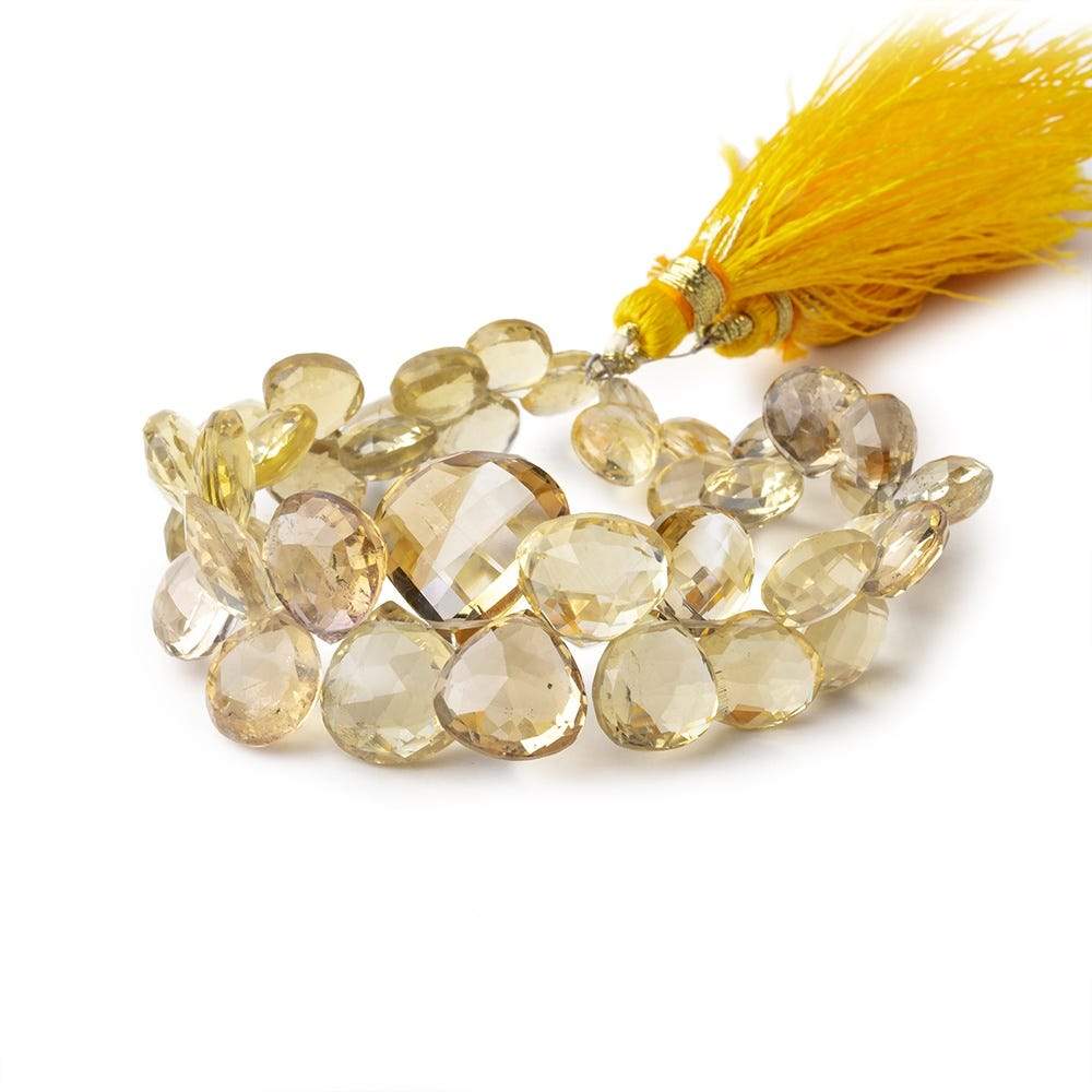 8-16mm Citrine Faceted Heart Beads 6.5 inch 40 pieces (ONLINE ORDER ONLY)