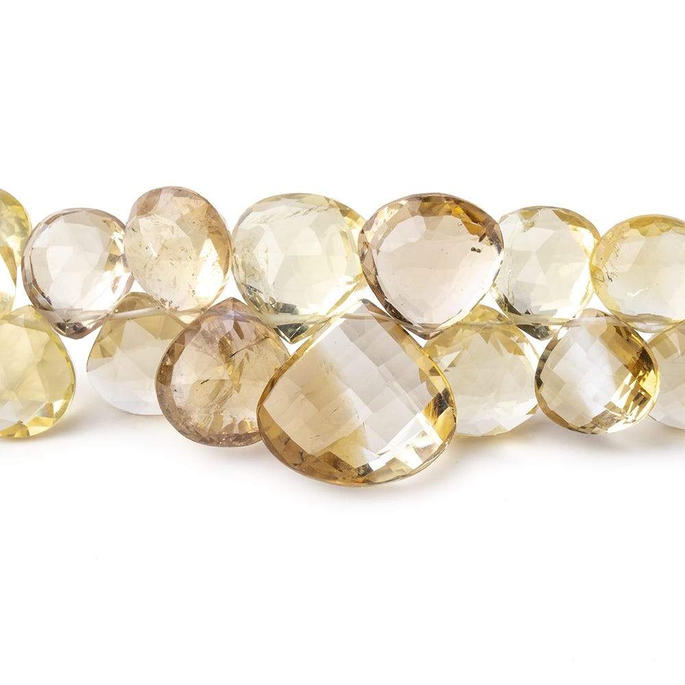 8-16mm Citrine Faceted Heart Beads 6.5 inch 40 pieces (ONLINE ORDER ONLY)