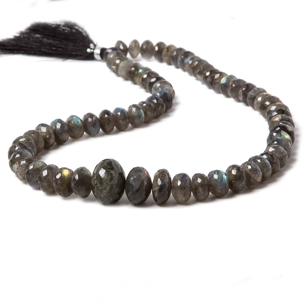 8-16mm Labradorite Faceted Rondelle Beads 16 inch 65 pieces (ONLINE ORDER ONLY)