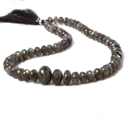 8-16mm Labradorite Faceted Rondelle Beads 16 inch 65 pieces (ONLINE ORDER ONLY)