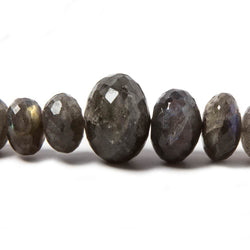8-16mm Labradorite Faceted Rondelle Beads 16 inch 65 pieces (ONLINE ORDER ONLY)