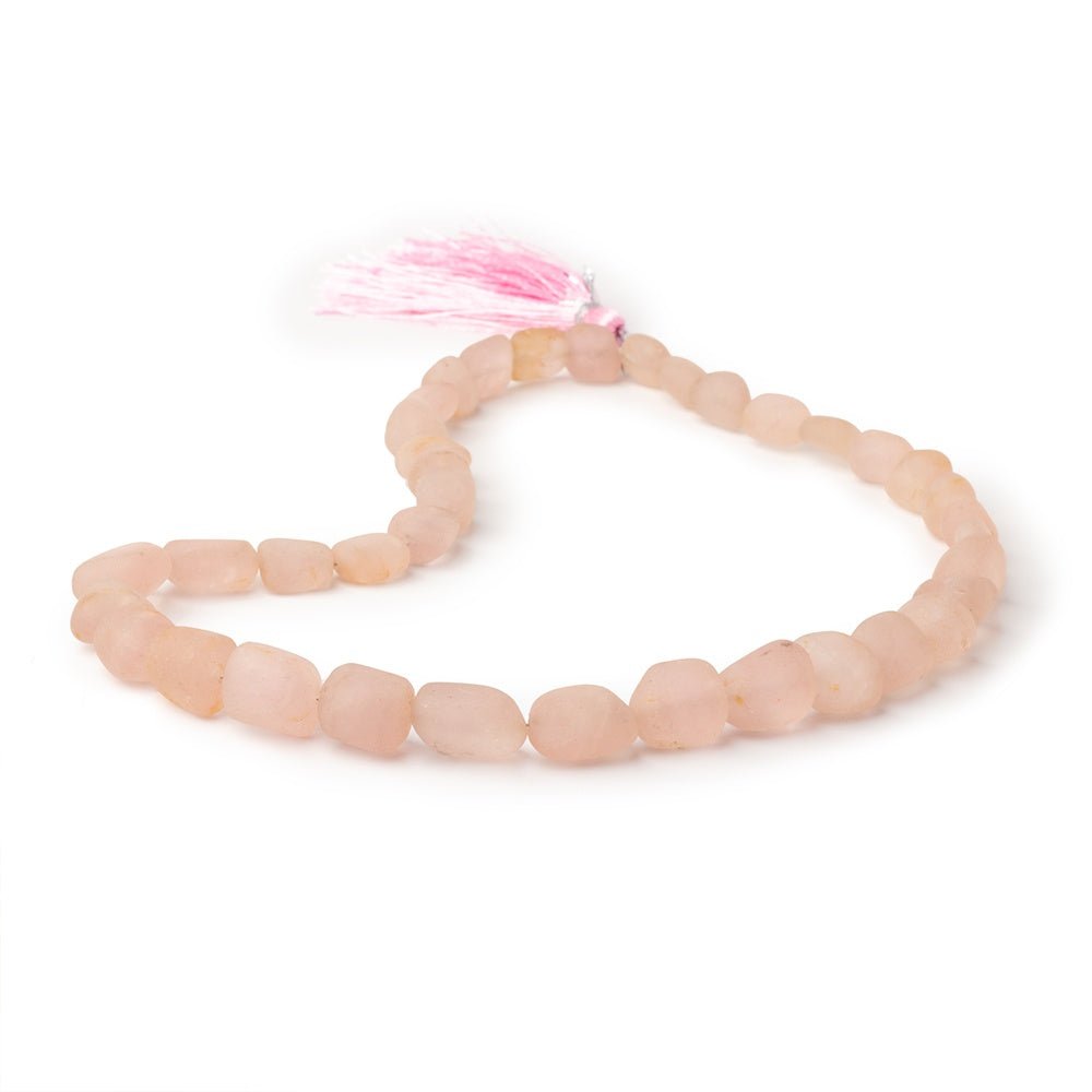 8-16mm Matte Morganite Plain Nugget Beads 16 inch 36 pieces (ONLINE ORDER ONLY)