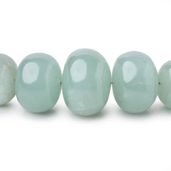 8-17.5mm Aquamarine Plain Rondelle Beads 14 inch 48 pieces (ONLINE ORDER ONLY)