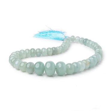 8-17.5mm Aquamarine Plain Rondelle Beads 14 inch 48 pieces (ONLINE ORDER ONLY)