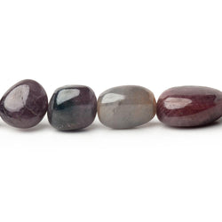8-17mm Sapphire & Ruby Plain Nugget Beads 18 inch 41 pieces (ONLINE ORDER ONLY)