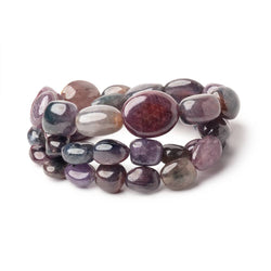 8-17mm Sapphire & Ruby Plain Nugget Beads 18 inch 41 pieces (ONLINE ORDER ONLY)