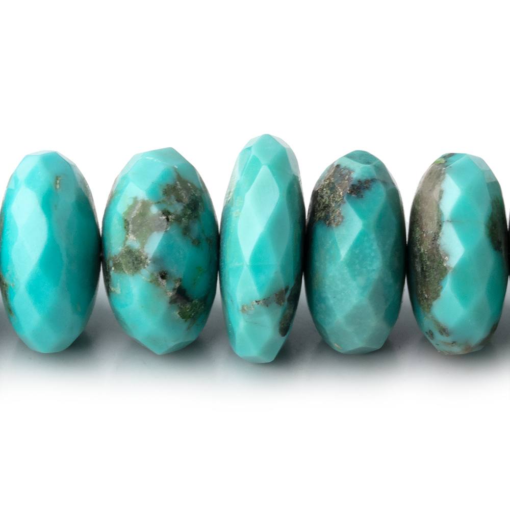 8-17mm Sleeping Beauty Turquoise Faceted Rondelle Beads 18 inch 70 pieces AAA (ONLINE ORDER ONLY)