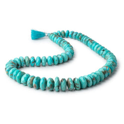 8-17mm Sleeping Beauty Turquoise Faceted Rondelle Beads 18 inch 70 pieces AAA (ONLINE ORDER ONLY)