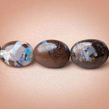 8-18mm Australian Boulder Opal Plain Oval 18 inch 33 Beads AA (ONLINE ORDER ONLY)