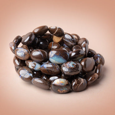 8-18mm Australian Boulder Opal Plain Oval 18 inch 33 Beads AA (ONLINE ORDER ONLY)