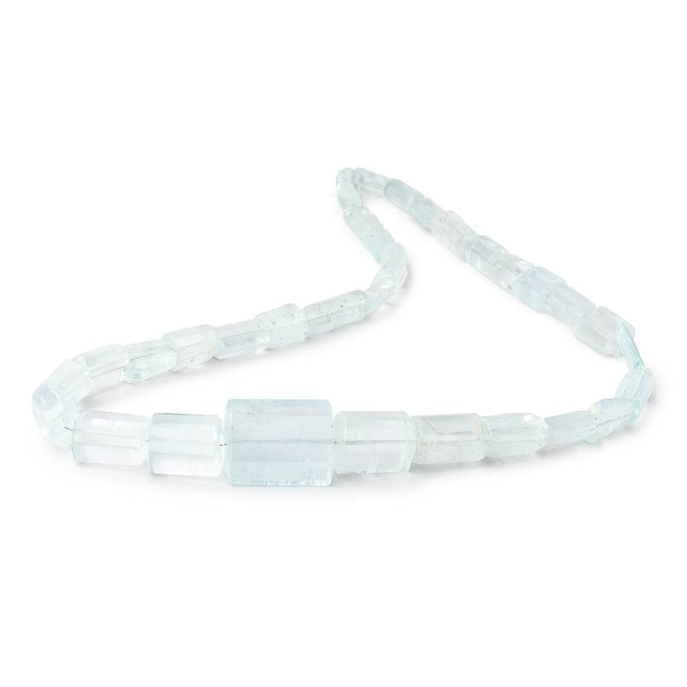 8-21mm Aquamarine Natural Straight Drilled Crystals 17 inch 35 beads (ONLINE ORDER ONLY)