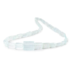 8-21mm Aquamarine Natural Straight Drilled Crystals 17 inch 35 beads (ONLINE ORDER ONLY)