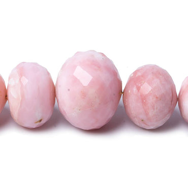 8-21mm Pink Peruvian Opal faceted rondelle beads 17 inch 51 pieces (ONLINE ORDER ONLY)