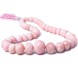 8-21mm Pink Peruvian Opal faceted rondelle beads 17 inch 51 pieces (ONLINE ORDER ONLY)