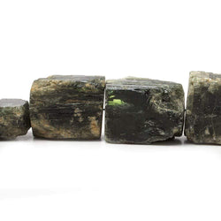 8-23mm Chrome Diopside Beads Unpolished Natural Crystal 8 inch 13 pieces (ONLINE ORDER ONLY)