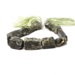 8-23mm Chrome Diopside Beads Unpolished Natural Crystal 8 inch 13 pieces (ONLINE ORDER ONLY)