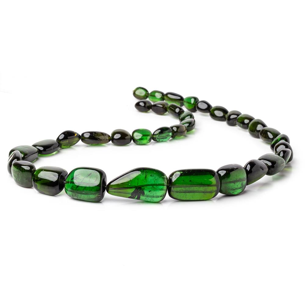 8-27mm Chrome Green Tourmaline Plain Nugget Beads 19 inch 35 pieces AAA (ONLINE ORDER ONLY)