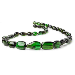 8-27mm Chrome Green Tourmaline Plain Nugget Beads 19 inch 35 pieces AAA (ONLINE ORDER ONLY)