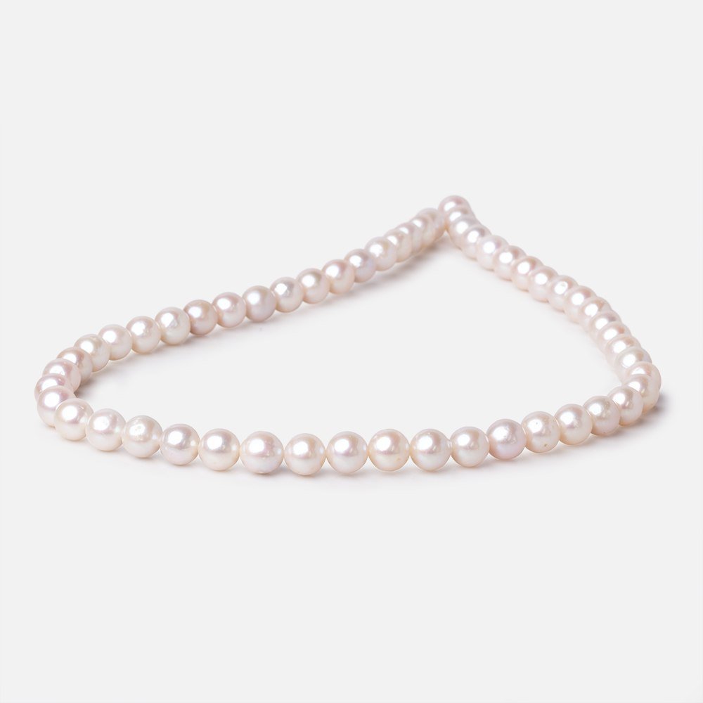 8-8.5mm Cream Off Round Freshwater Pearls 15.5 inch 50 Beads (ONLINE ORDER ONLY)
