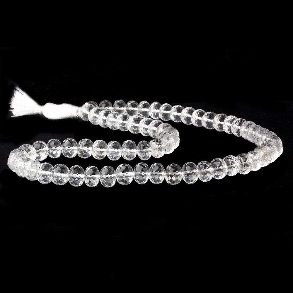 8-8.5mm Crystal Quartz Faceted Rondelle Beads 16 inch 65 pieces (ONLINE ORDER ONLY)
