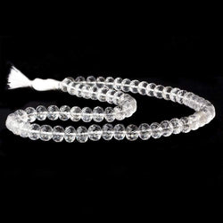 8-8.5mm Crystal Quartz Faceted Rondelle Beads 16 inch 65 pieces (ONLINE ORDER ONLY)