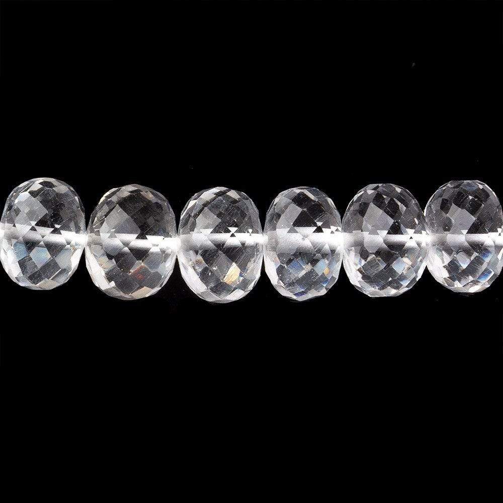 8-8.5mm Crystal Quartz Faceted Rondelle Beads 16 inch 65 pieces (ONLINE ORDER ONLY)