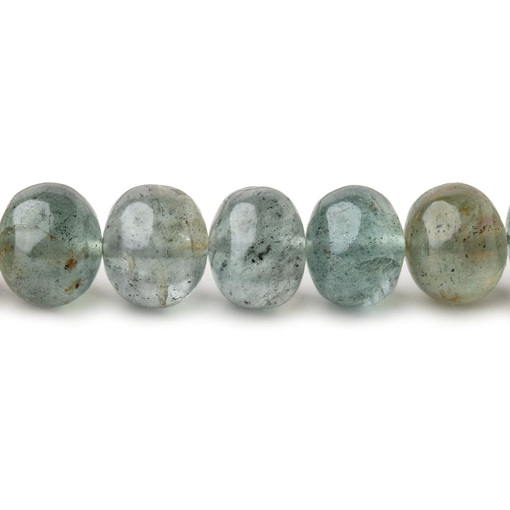 8-8.5mm Moss Aquamarine Plain Rondelle Beads 16 inch 62 pieces (ONLINE ORDER ONLY)