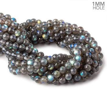 8-8.5mm Multi Color flash Labradorite plain rounds 15 inch 50 beads AA (ONLINE ORDER ONLY)