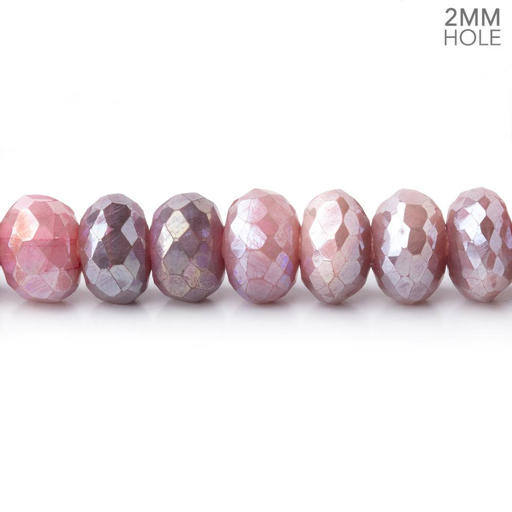 8-8.5mm Mystic Mauve Moonstone 2mm Large Hole Faceted Rondelles 8 inch 36 Beads (ONLINE ORDER ONLY)