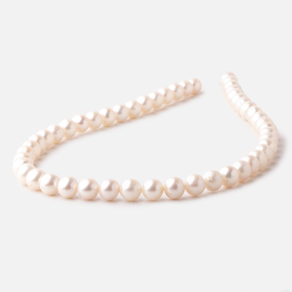 8-8.5mm Off White Off Round Freshwater Pearls 16 inch 50 pieces AA (ONLINE ORDER ONLY)