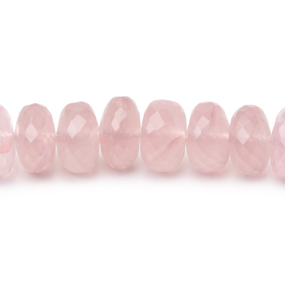 8-8.5mm Rose Quartz Faceted Rondelle Beads 16 inch 78 pieces AA (ONLINE ORDER ONLY)