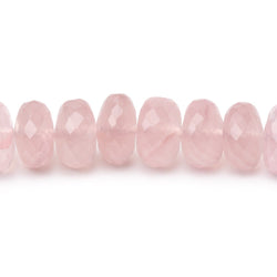 8-8.5mm Rose Quartz Faceted Rondelle Beads 16 inch 78 pieces AA (ONLINE ORDER ONLY)