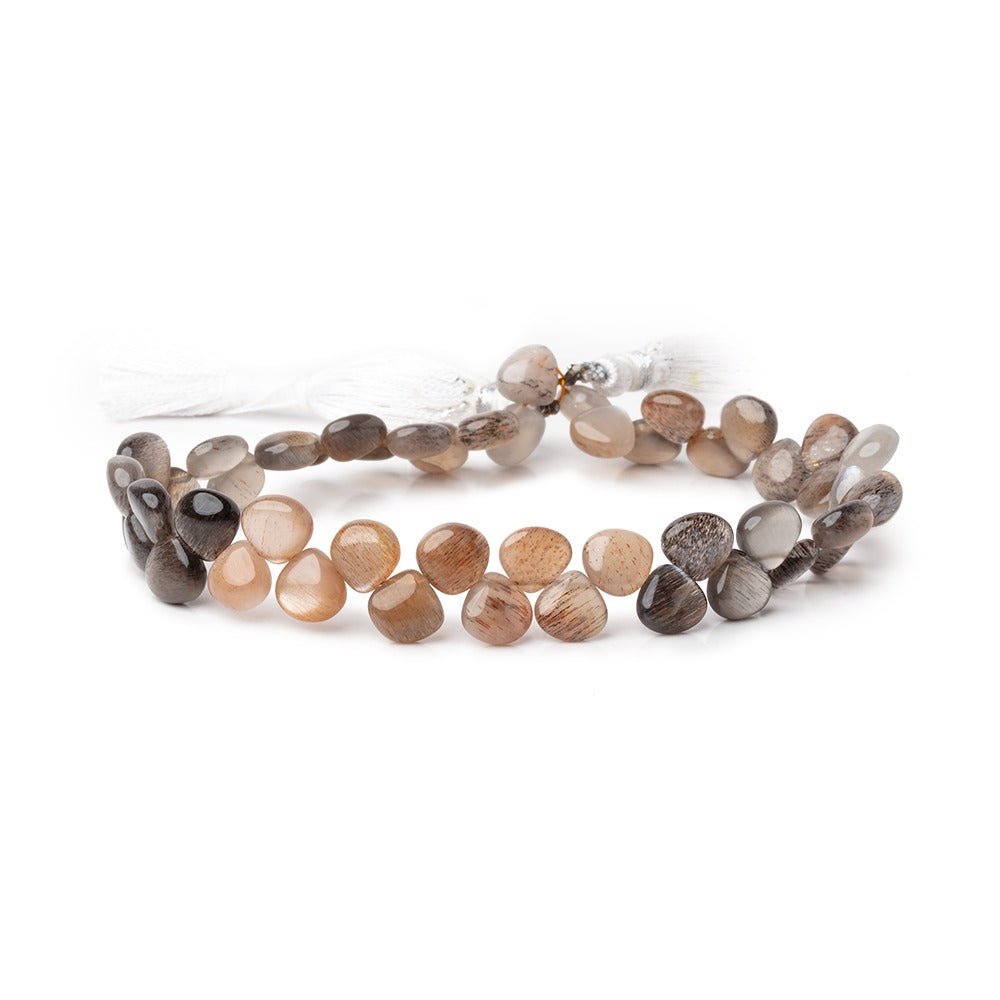 8-8.5mm Sunstone & Moonstone Plain Heart Beads 9 inch 48 pieces (ONLINE ORDER ONLY)