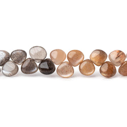 8-8.5mm Sunstone & Moonstone Plain Heart Beads 9 inch 48 pieces (ONLINE ORDER ONLY)