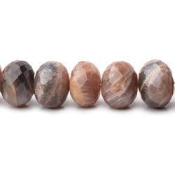 8-9.5mm Feldspar Faceted Rondelle Beads 16 inches 64 beads (ONLINE ORDER ONLY)