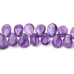 8-9mm Amethyst Faceted Pear Beads 8 inch 54 pieces (ONLINE ORDER ONLY)