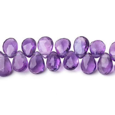 8-9mm Amethyst Faceted Pear Beads 8 inch 54 pieces (ONLINE ORDER ONLY)
